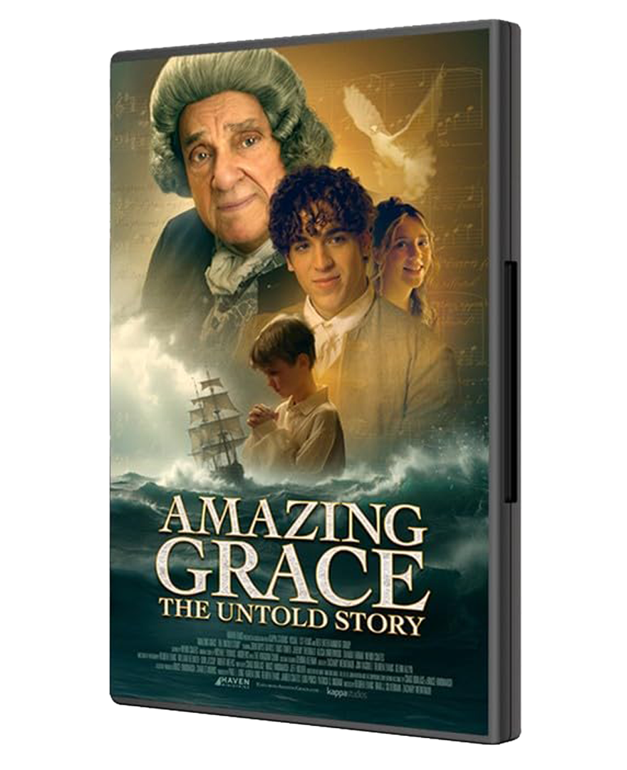 Amazing Grace: The Untold Story | DVD Cover featuring John Rhys-Davies as John Newton | documentary, docudrama